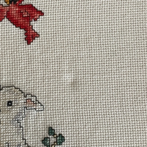 Vintage‎ Cross-stitch Little Drummer Boy framed Handmade Holiday Decoration - Picture 9 of 10